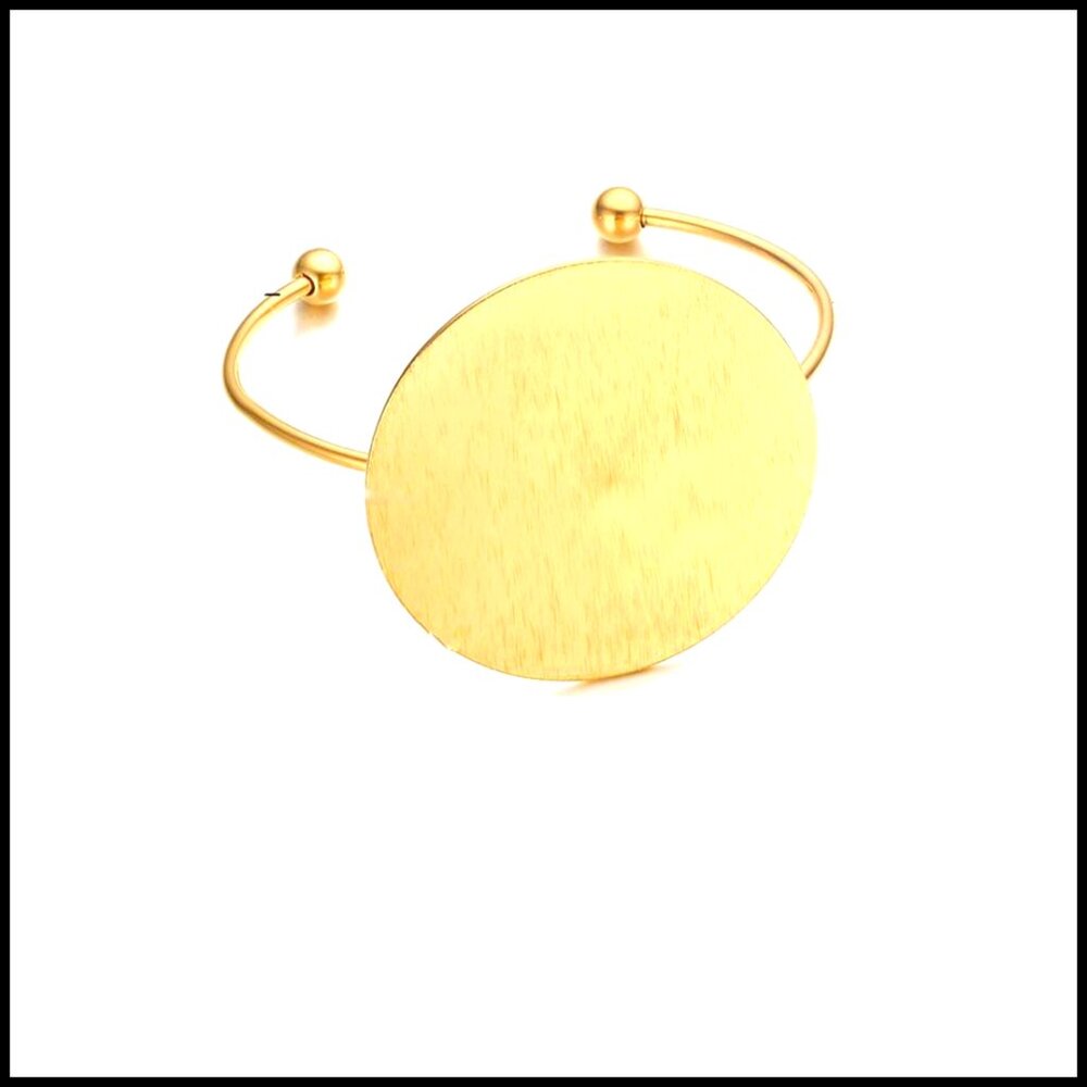Geometric Circle Bangle Open Brushed Cuff Wire Punk Bracelet Y2K Minimal